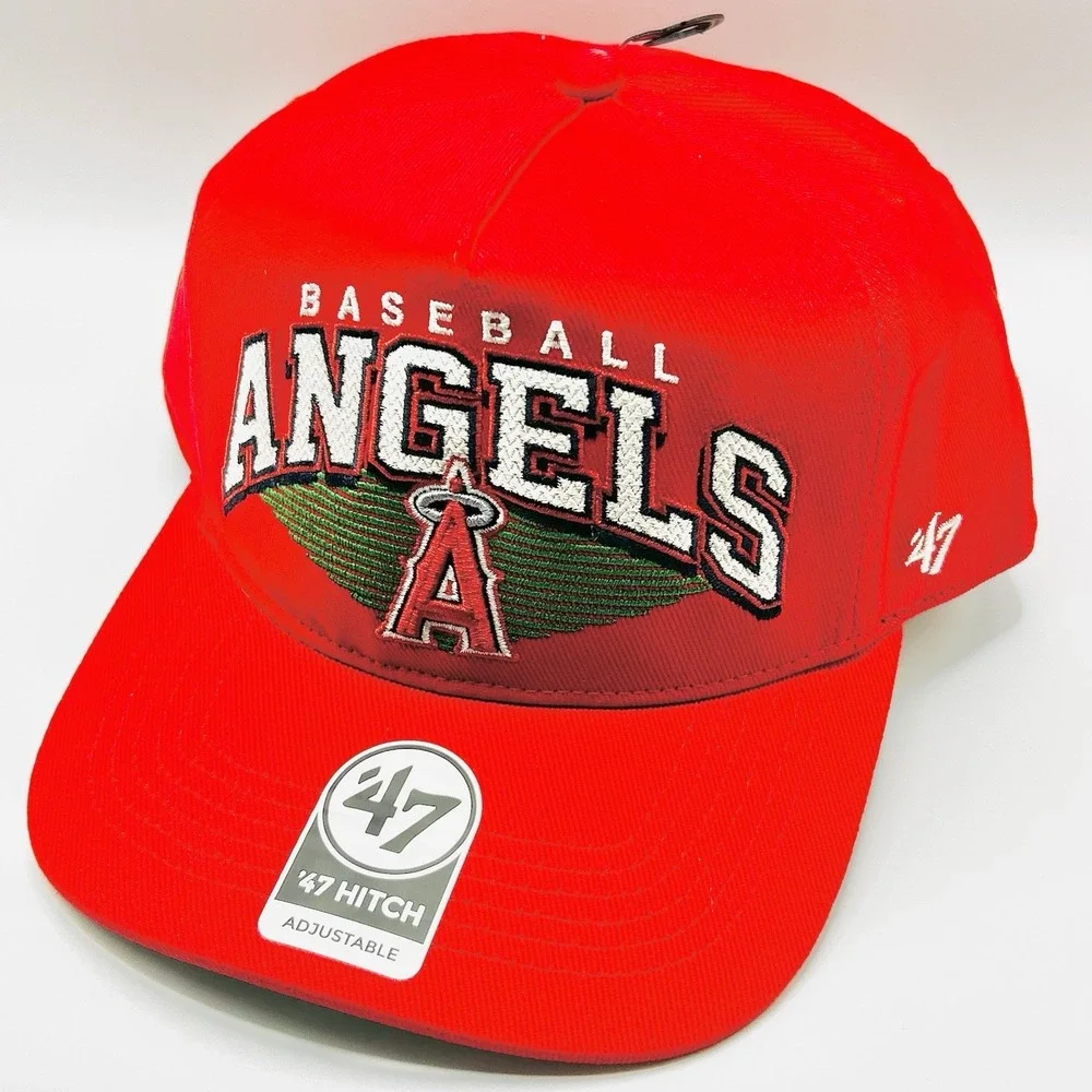 Los Angeles Angels '47 Brand Pomona Hitch Hat Cap Snapback Adjustable MLB Red